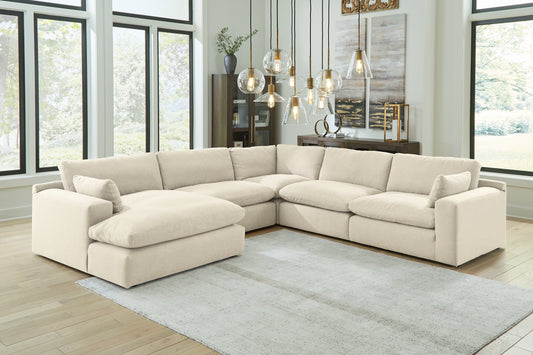 Seccional de 5 piezas Elyza con chaise longue