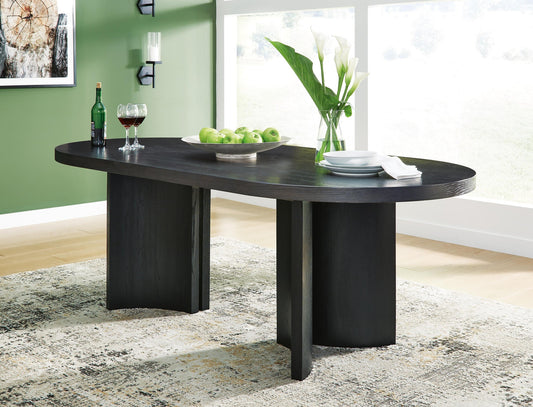 Mesa de comedor ovalada Rowanbeck