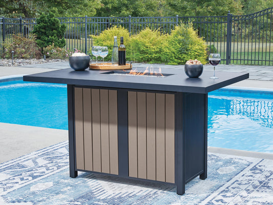 East Beach RECT Bar Table w/Fire Pit