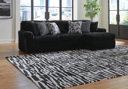 Midnight-Madness 3-Piece Sectional with Chaise