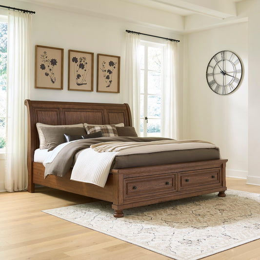 Zackaryn California King Sleigh Storage Bed