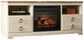 Mueble de TV Willowton de 64" con chimenea eléctrica