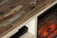 Mueble de TV Willowton de 64" con chimenea eléctrica
