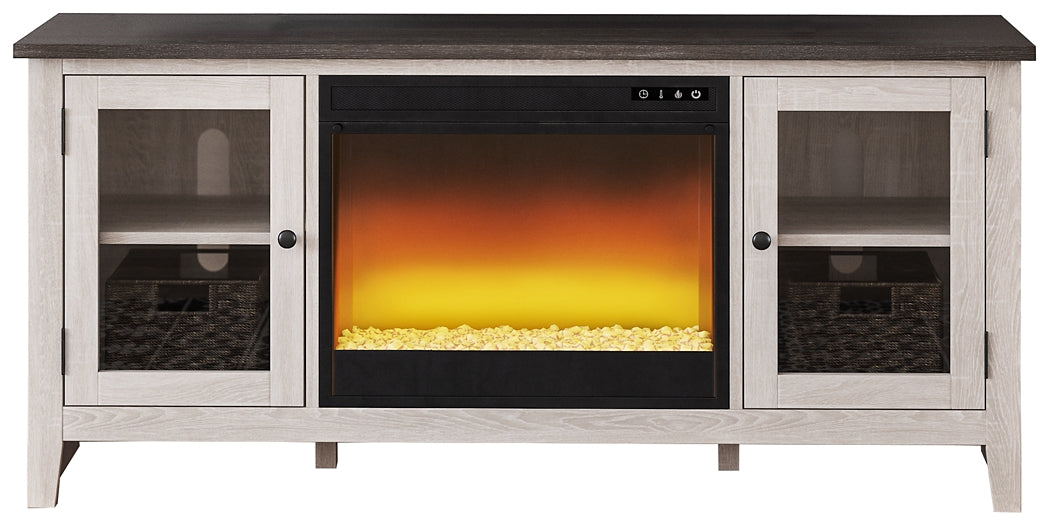 Mueble de TV Dorrinson de 60" con chimenea eléctrica