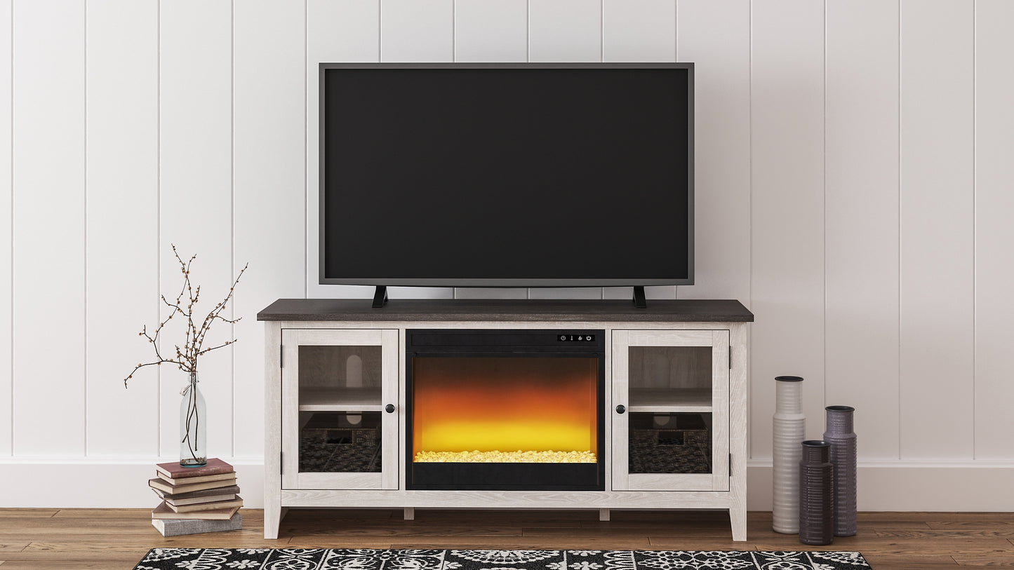 Mueble de TV Dorrinson de 60" con chimenea eléctrica