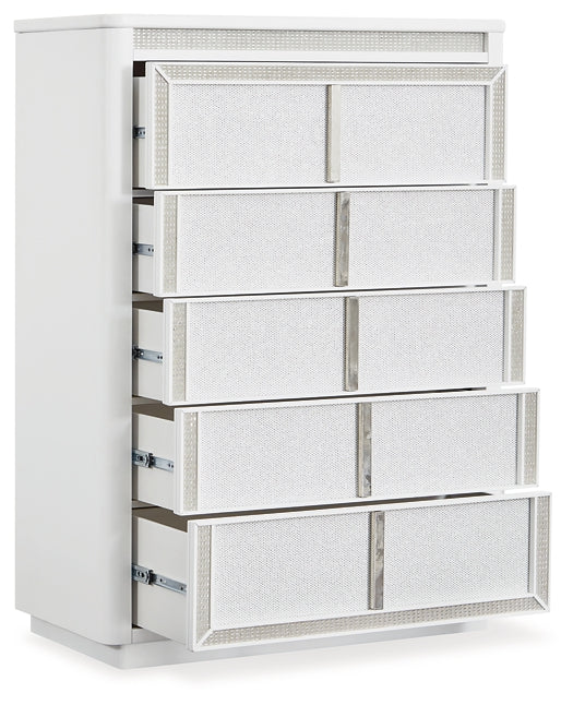 Cómoda de cinco cajones Chalanna