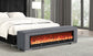 Elnath - Bench w/ Visual Wood Log Fireplace