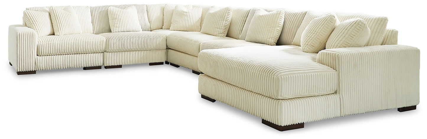 Seccional Lindyn de 6 piezas con chaise longue