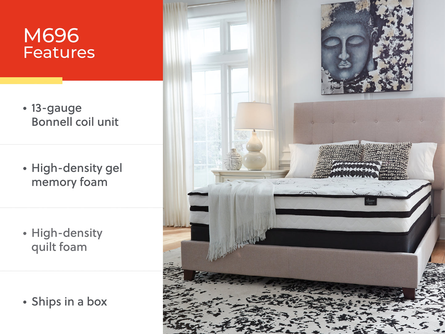 Colchón híbrido Chime de 10 pulgadas