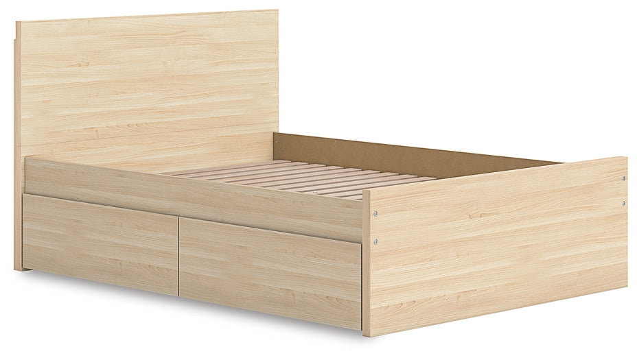 Onita Full Panel Platform Bed with 1 Side Storage