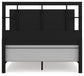 Covetown Queen Panel Bed with Mirrored Dresser