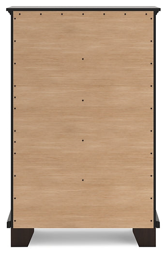 Covetown Queen Panel Bed with Mirrored Dresser, Chest and Nightstand