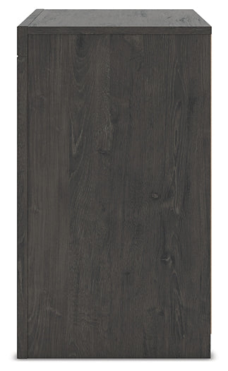 Fraluna King Panel Storage Bed with Mirrored Dresser, Chest and Nightstand