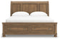 Feddinger California King Storage Sleigh Bed with Mirrored Dresser