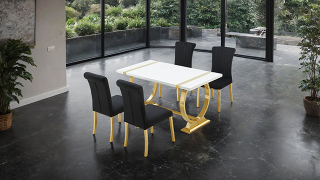 Holstebro - 5 Pc 60" Dining Table Set
