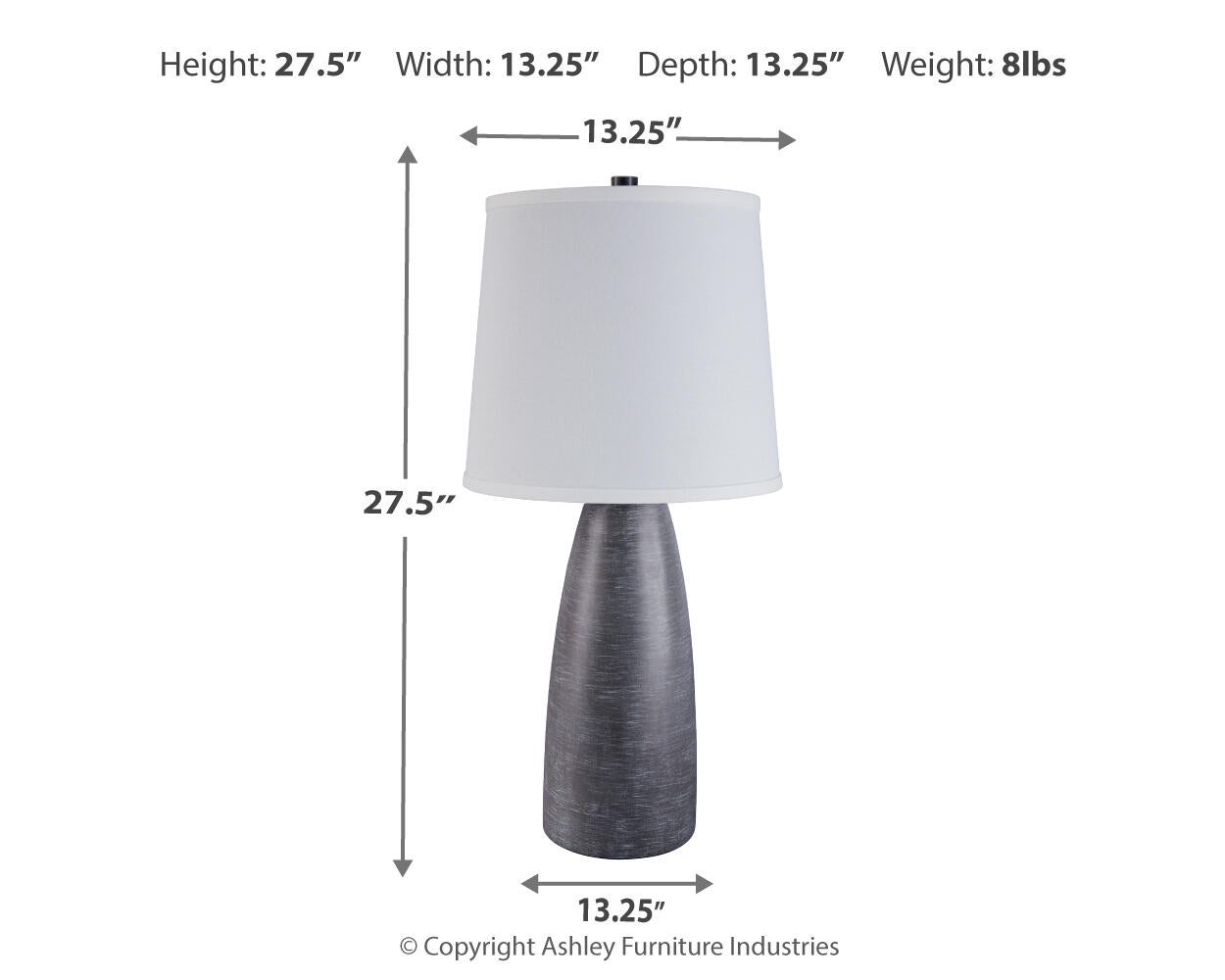 Lámpara de mesa Shavontae Poly (2 unidades)