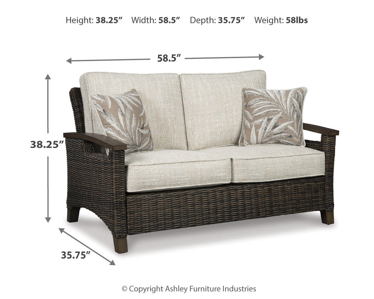 Loveseat Paradise Trail con cojín