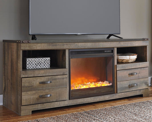 Mueble de TV Trinell de 63" con chimenea eléctrica