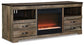 Mueble de TV Trinell de 63" con chimenea eléctrica