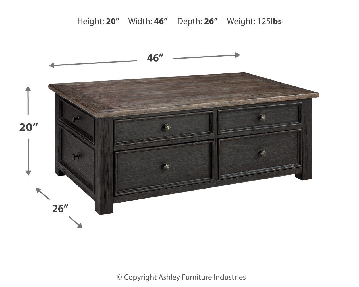 Mesa de cóctel elevable Tyler Creek