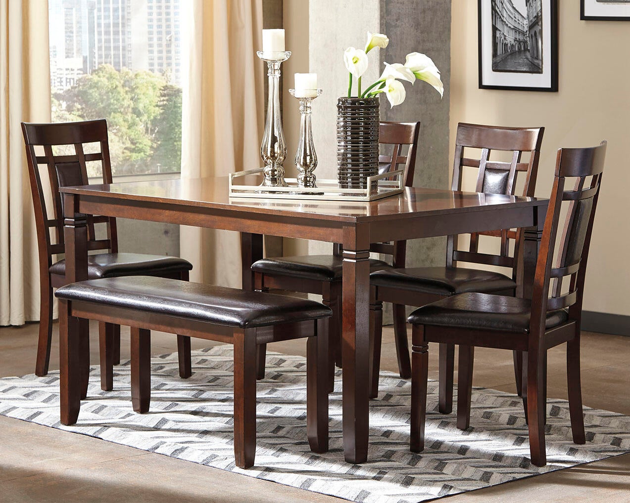 Juego de mesa de comedor Bennox (6 piezas)