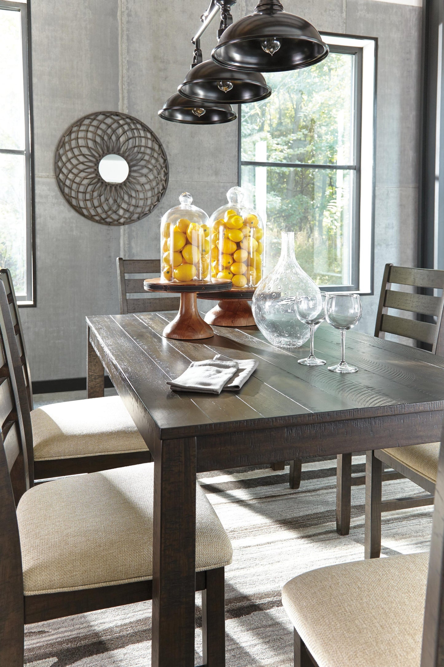 Juego de mesa de comedor Rokane (7 piezas)