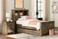 Cama con estantería doble Trinell y 1 cajón de almacenamiento grande