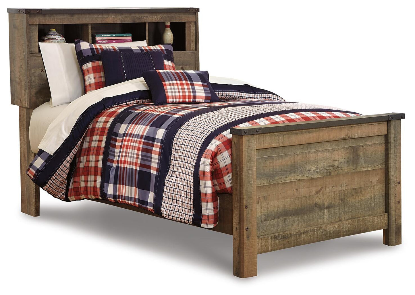 Cama con estantería doble Trinell