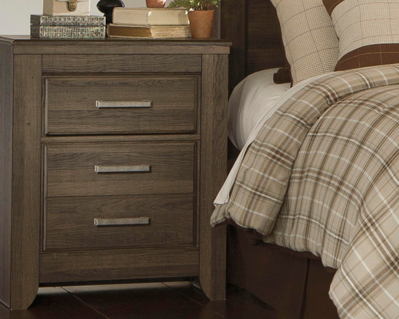 Mesita de noche con dos cajones Juararo