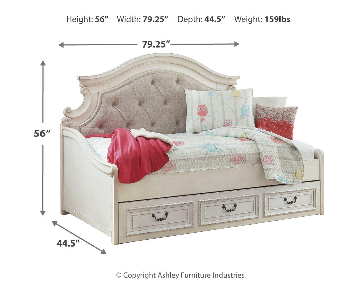 Sofá cama doble Realyn con 1 cajón de almacenamiento grande