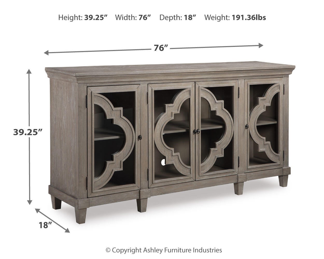 Gabinete con acento Fossil Ridge