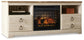 Mueble de TV Willowton de 64" con chimenea eléctrica