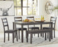 Juego de mesa RECT DRM de Bridson (6 piezas)