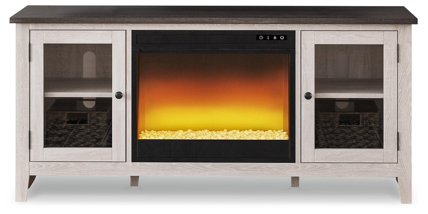 Mueble de TV Dorrinson de 60" con chimenea eléctrica