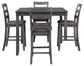 Juego de mesa de centro cuadrada Bridson (5 unidades)