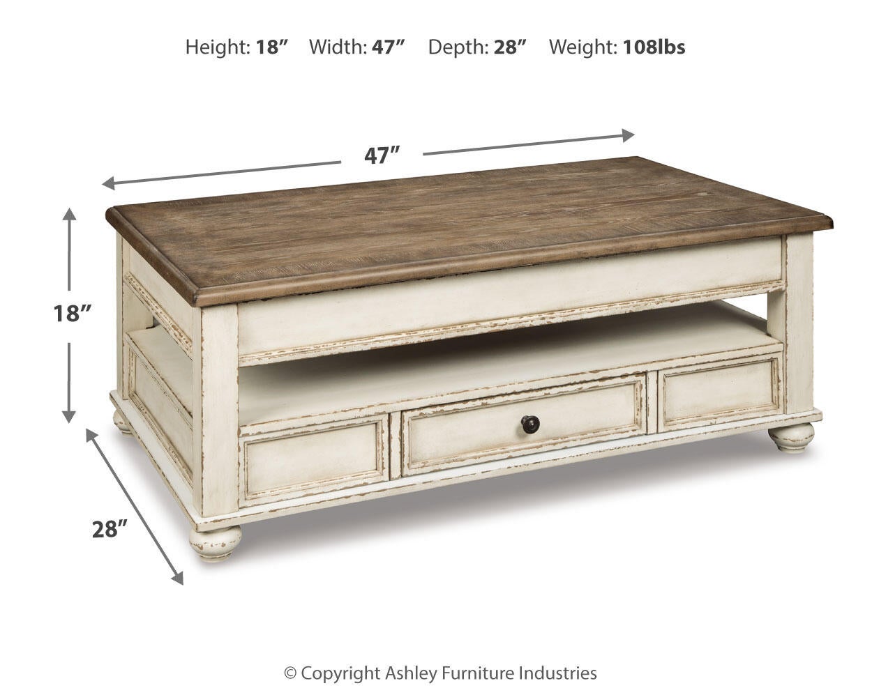 Mesa de cóctel elevable Realyn