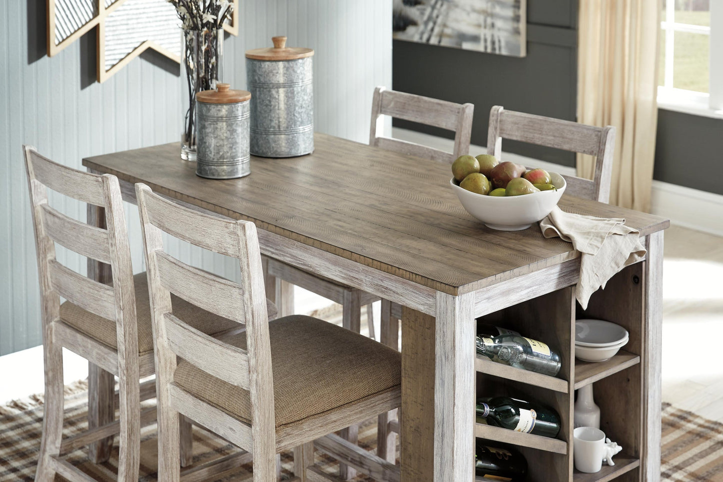 Mesa de mostrador Skempton RECT con espacio de almacenamiento