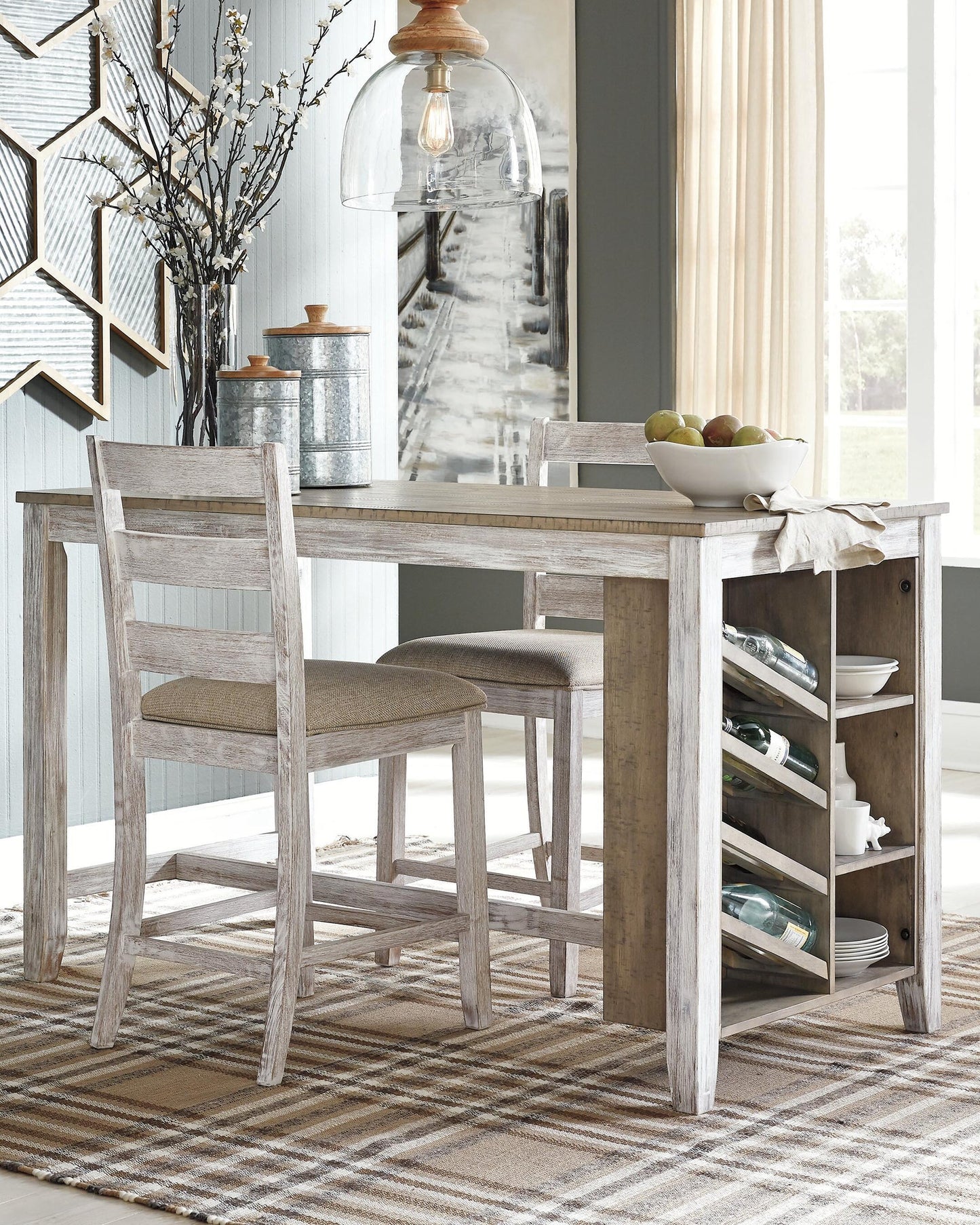 Mesa de mostrador Skempton RECT con espacio de almacenamiento