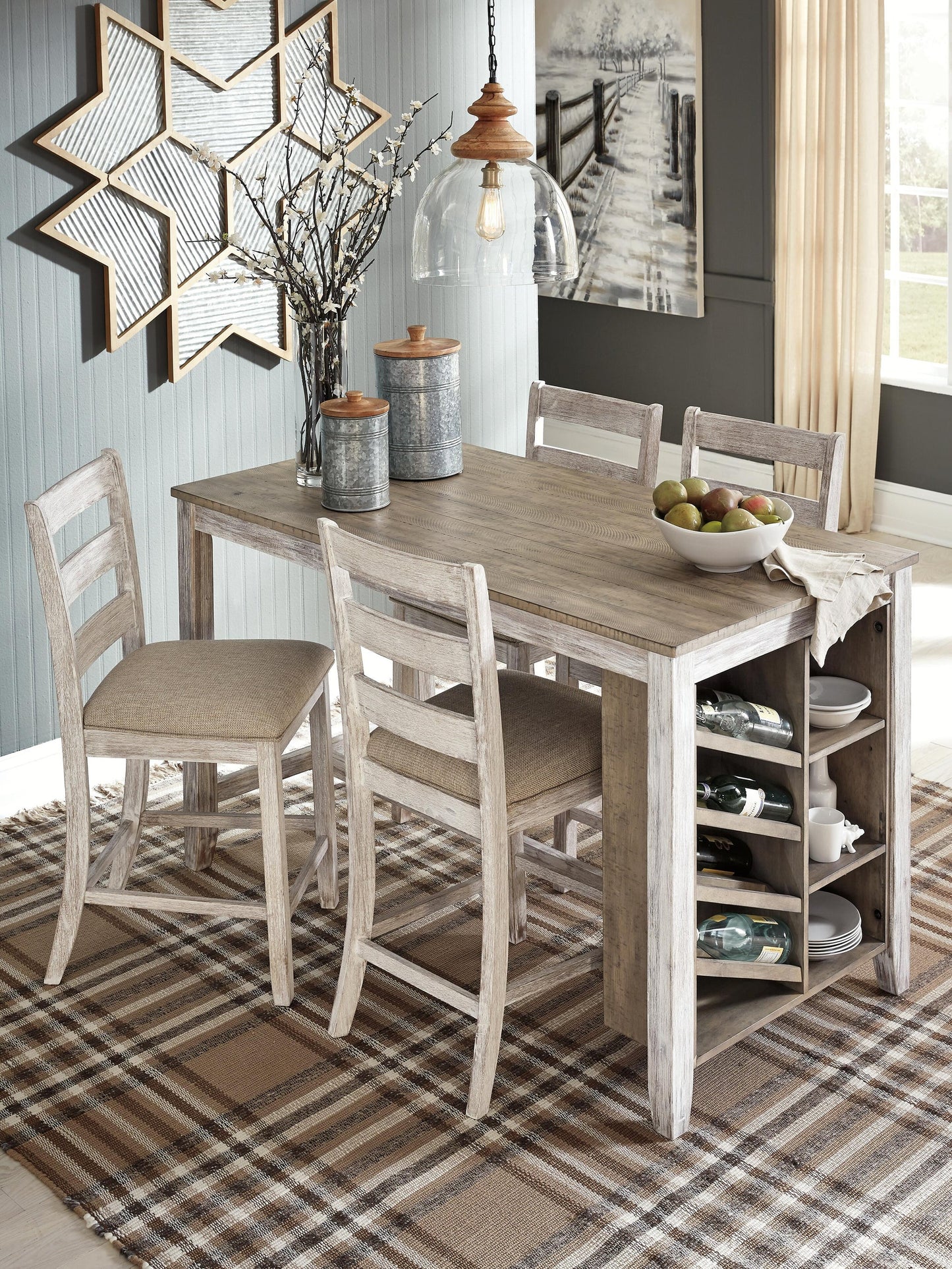 Mesa de mostrador Skempton RECT con espacio de almacenamiento