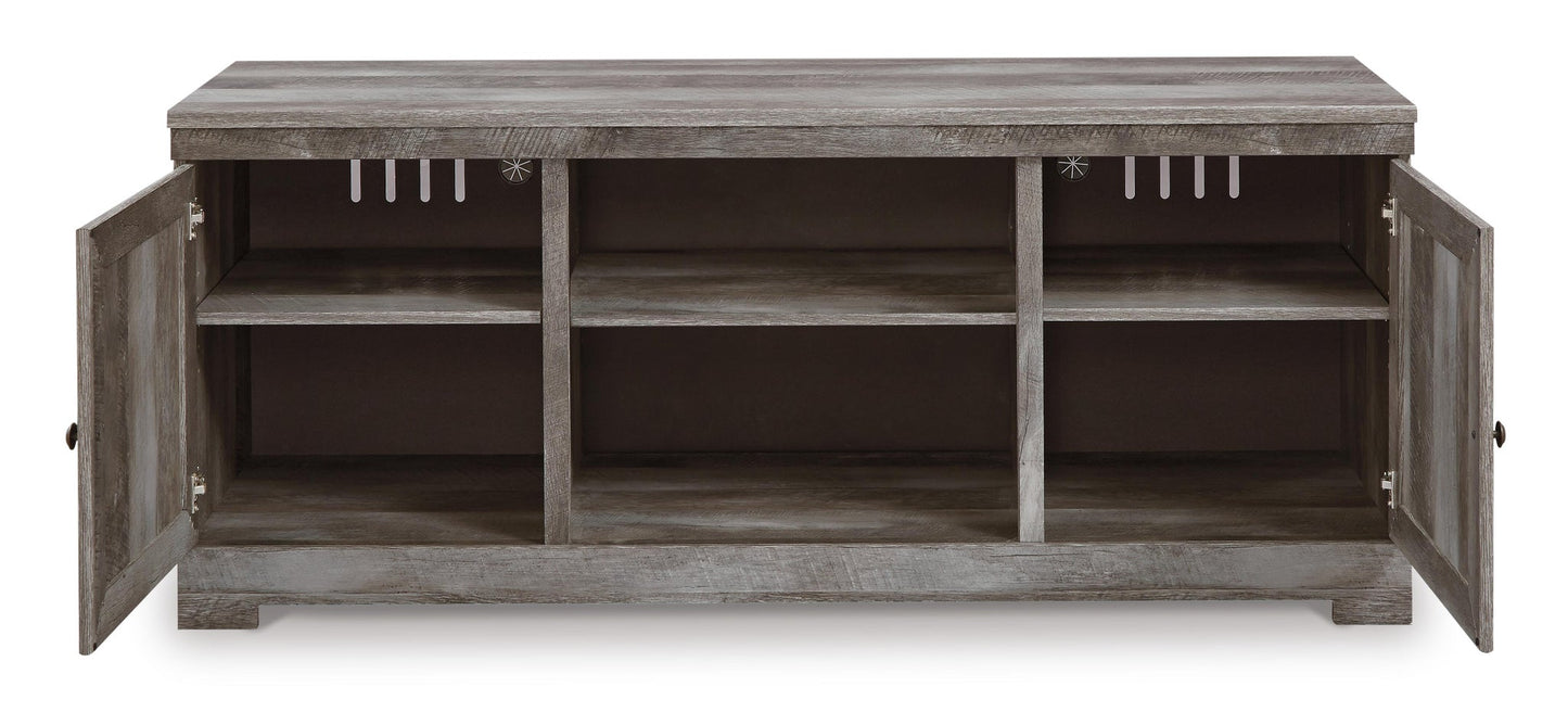 Mueble de TV Wynnlow de 63" con chimenea eléctrica