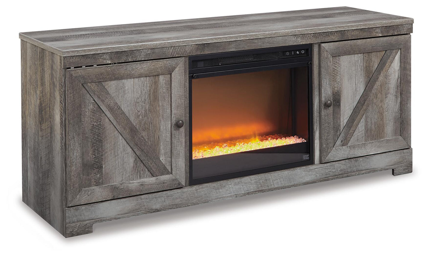 Mueble de TV Wynnlow de 63" con chimenea eléctrica