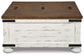 Mesa de cóctel Wystfield con espacio de almacenamiento