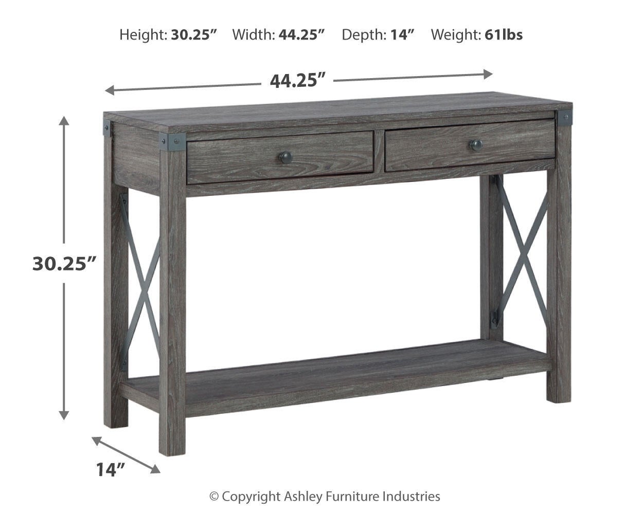 Mesa consola para sofá Freedan