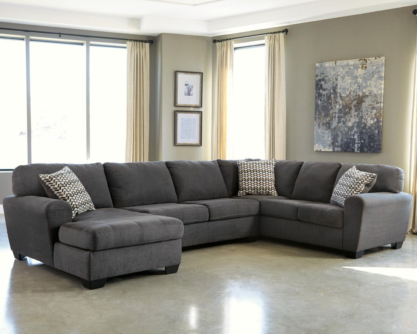 Seccional de 3 piezas Ambee con chaise longue
