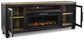 Mueble de TV Foyland de 83" con chimenea eléctrica