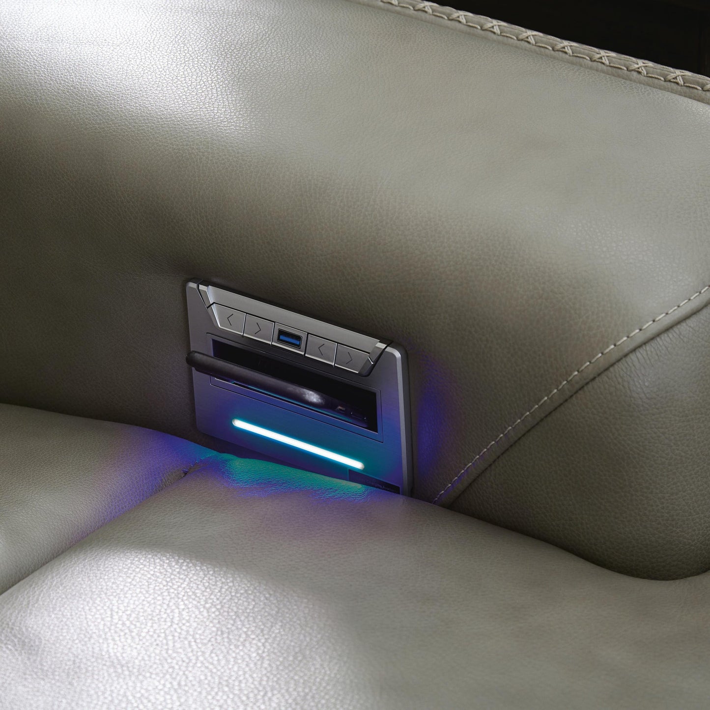 Seccional reclinable eléctrico de 3 piezas con chaise longue Correze