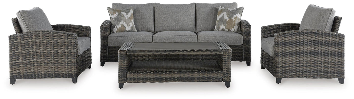 Conjunto de sofá, sillas y mesa Oasis Court (4 piezas)