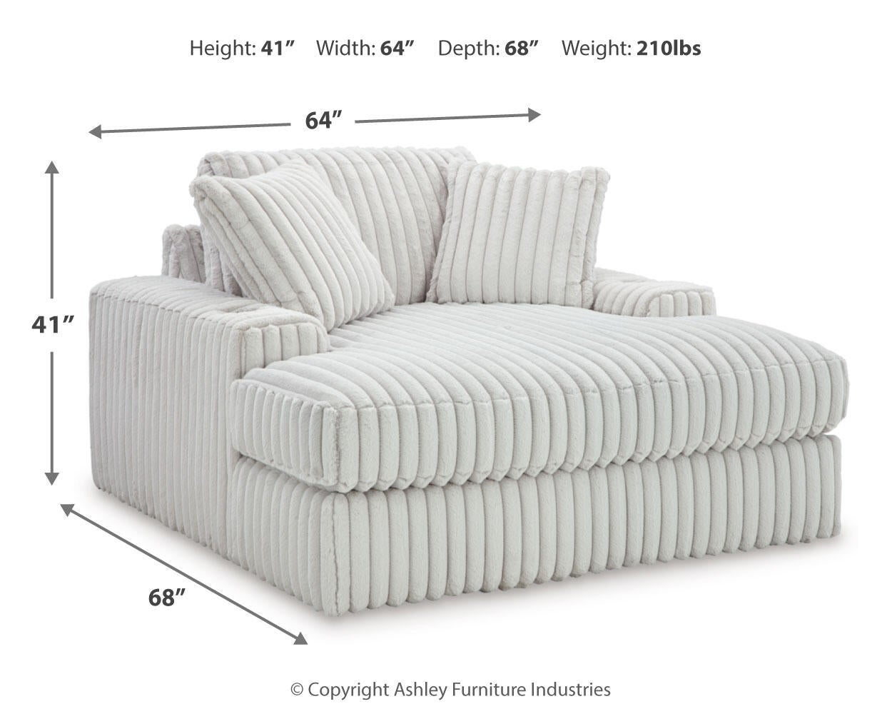 Impresionante chaise longue de gran tamaño