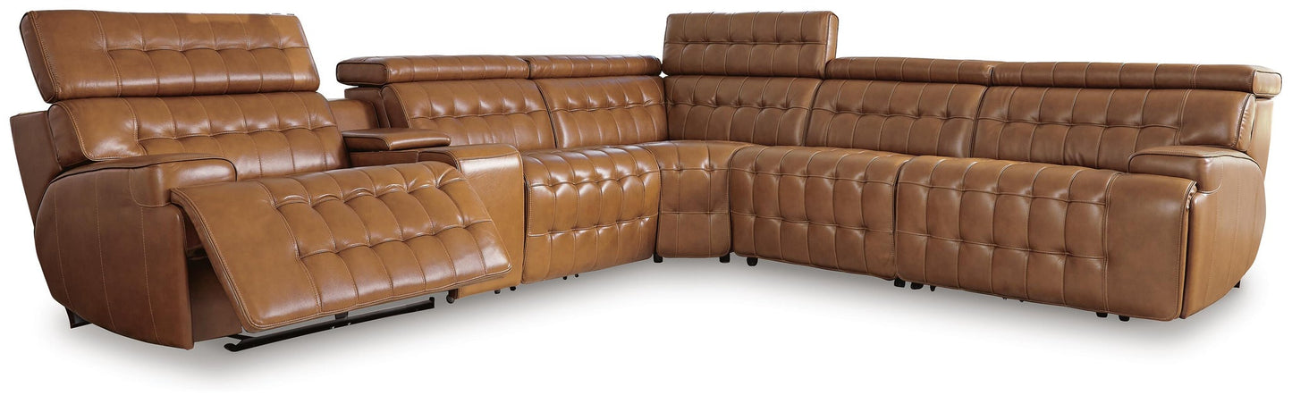 Seccional reclinable eléctrico de 6 piezas Tempmpton
