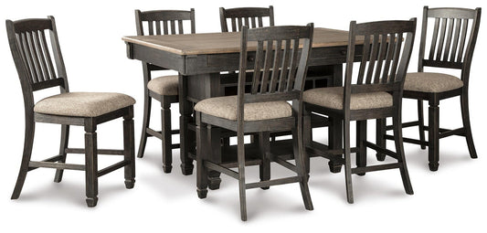 Mesa de comedor de altura de mostrador y 6 taburetes Tyler Creek